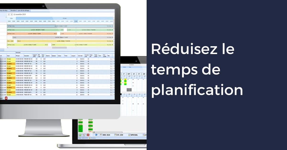 capture d'ecran d'un planning de production