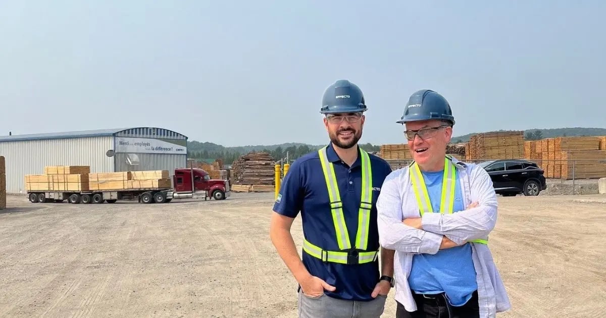 visite de scieries avec le Dr Cronin de l'université de Cork Irlande